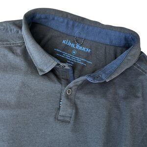 KUHL Touch Men’s Brazen Polo Shirt Size Medium Organic Cotton Tencel Carbon